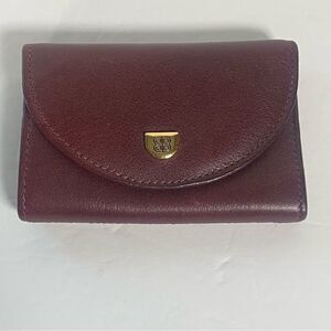 Bosca Mezza Luna Burgundy Leather Key Holder New Without Tags